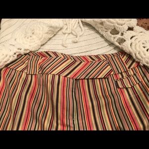 Loft Striped Colorful Slacks with Cuff Bottom🙌🏼